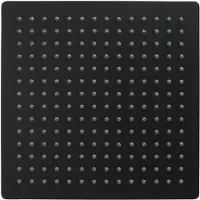 Luzzo Regenduschkopf extra flach Kopfbrause eckig Edelstahl Ø25 cm - Duschkopf schwarz
