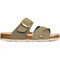 Rohde Damen Sandale Elba Pantolette mit atmungsaktivem Korkfußbett und verstellbarem Riemen