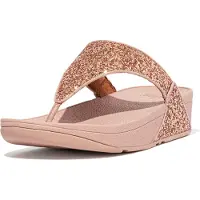 FitFlop Lulu Glitzer Damen Gummizehenstegsandalen mit Kristallkomfort in Roségold – undefined / Roségold