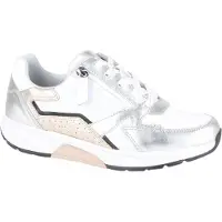 Rollingsoft Damen-Schnürhalbschuh Weiß-Beige-Mehrfarbig, Farbe:weiß, UK Größe:71/2