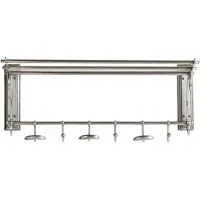 Signature WANDGARDEROBE mit 6 Haken und Hutständer - 66/26/29 cm