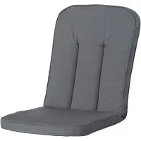 Madison Tuistoelkussen Carlo / Calvia Rib grau, 101x47cm, 5cm dick, bequemes Gartenstuhl-Kissen mit Befestigungsmöglichkeiten