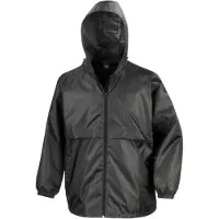 Result Core Herren Jacke, leicht, wasserfest, winddicht FK597 (XL) (Schwarz)