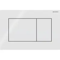 Geberit Betätigungsplatte Sigma01, 2-Menge square, Kunststoff weiss, 1 Stk.