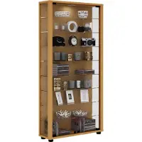 Hioshop Sammel Stand Vitrine Holz Glas Lumo Maxi