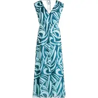 Betty & Co Chiffonkleid "Chiffonkleid ohne Arm", Damen, Gr. 36, EURO, blau (petrol, mint), 100% Polyester PES., Kleider Chiffonkleid