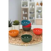 Hermia | Set mit 6 Schalen Brenda Mehrfarbig Keramik 8x8 cm | NADUVI