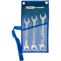 Ks Tools CHROMEplus Doppel-Maulschlüssel-Satz, 3-tlg