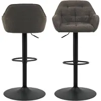 Ebuy24 (2er Set) Brooke Barhocker Bouclé grau.
