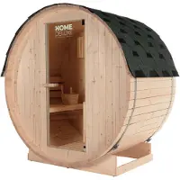 HOME DELUXE Outdoor Fasssauna LAHTI M - 195 x 120 cm für 2 Personen