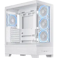 Asus A31 Plus TG ARGB WHITE, Midi Tower, PC, Weiß, ATX, micro ATX, Mini-ITX, Metall, Gaming