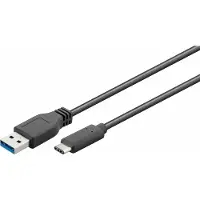 Microconnect USB 3.1 Datenkabel, USB Typ A Stecker männlich auf USB-C Stecker männlich, 1 m