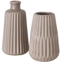 Boltze 2er-Set: Vasen "Esko" in Hellbraun | Gr.: onesize