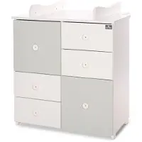Lorelli Kommode Cupboard 83 x 71 x 96 cm, 4 Schubladen, 2 Türen mit Regalboden grün