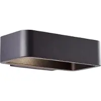 Brilliant BRILIIANT schwarze LED Außenwandleuchte Golda | Up/Down Light | Metall/Glas | 7 Watt 510 Lumen 3000 Kelvin | IP54 | 22x13 cm