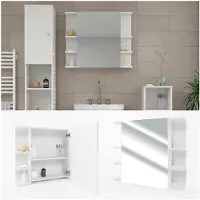 Vicco Badspiegelschrank Fynn Weiß 79.6 x 64 cm, Model 24266