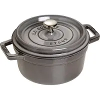 Staub Cocotte, Grau, Eisenguss, 20 cm, 3,4 kg