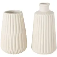 Boltze Vase Blumenvase Porzellan Esko beige H 17 cm 2er Set