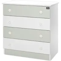 Lorelli Kommode Dresser 81 x 50 x 86 cm, 4 große Schubladen, schnelle Montage grün