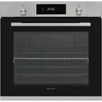 Sharp K-70P19INH-EU Einbaubackofen Heißluft, (78 L, EEK A, 9 Backofenfunktionen, Versenkbare Knebel), (Set von Voll-Teleskopauszügen), Edelstahl