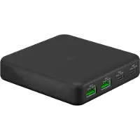 Goobay 65 W USB-C PD GaN Multiport-Tischladegerät schwarz
