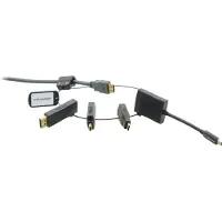 Kramer AD-RING-5, 0,45 m, Männlich, Weiblich, Schwarz, DisplayPort-Stecker - HDMI-Buchse, HDMI weibliche - Mini-HDMI männlich, Mini Displayport Stecker...