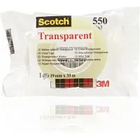 Scotch Tape Scotch kontortape 550 transparent 19mmx33m - (33 meter pr. rulle x 8 ruller)