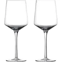 F&H Com A/S Zone Denmark Rotweinglas Rocks, 2er Set, Rotwein Glas, Weinglas, Kristallglas, 400 ml, 24439