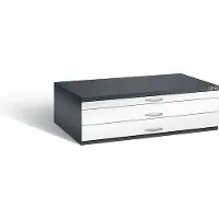 C+P Planschrank aus Stahl, für Formate bis DIN A0, 3 Schubladen