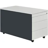 Mauser Schüberollcontainer, 529x800mm, Kunststoffpl., 3 Schübe, anthr./lichtgrau