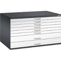 C+P Planschrank aus Stahl, für Formate bis DIN A0, 8 Schubladen