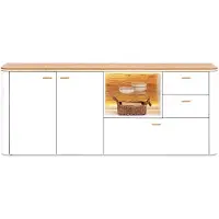 SANSIBAR Living Sideboard SANSIBAR VISTRA BHT 210x85x42 cm weiß Kommode Bürokommode