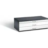 C+P Planschrank aus Stahl, für Formate bis DIN A1, 3 Schubladen