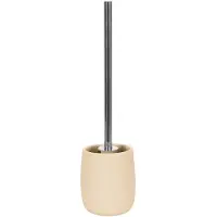 Kleine wolke WC-Garnitur "Eclipse", beige, B:10,3cm H:41,5cm, Gummi, Steinzeug, Reinigungsbürsten, WC-Garnitur