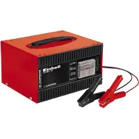 Einhell Ladegerät de DC-BC 12 Batterien (eingebautes Amperemeter, Gehäuse de Stahlblech, Überlast- und Verpolungsschutz de, inkl. cable de Klemmladung de Pole)