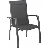 Kettler Stapelsessel LEGATO CURVE, Aluminium Anthrazit / Outdoorgewebe Anthrazit