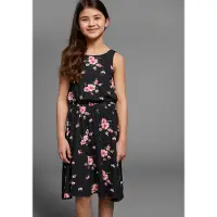 Kidsworld Jerseykleid "für Mädchen" sommerlich, kniefrei, floral, aus Viskosemischung, ärmellos