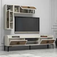 Skye Decor , Samba - Cream, Wohnzimmermöbel-Set, Nussbaum, 100 % MELAMINBESCHICHTETE SPANPLATTEN, 180 x 35 x 52 cm