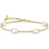 Thomas Sabo Armband mit Perlen Natural Beauty vergoldet