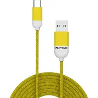 Pantone PT-TC001-5Y, 1,5 m, USB A, USB C, USB 2.0, Gelb