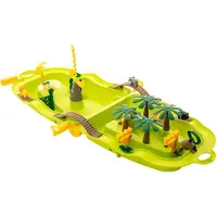 Starplast Jungle Water Fun Trolley in Grün | Klappbare Wasserbahn in Koffer mit Zubehör | Wasserspielzeug aus Kunststoff