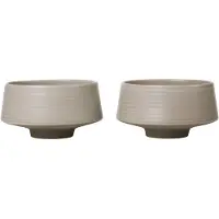Broste Copenhagen Miko Schüssel warm grey 2er Set