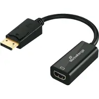 MediaRange HDMI Buchse/DP Stecker 18 Gbit/s 20cm schw