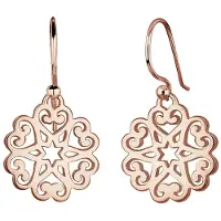 Elli Ohrringe Ornament Herz Sterne Floral 925 Sterling Silber Elli Rosegold