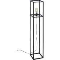JUST LIGHT LED Stehlampe FABIO Vintage inkl. Fußschalter schwarz Stehlampe für Esszimmer, Schlafzimmer, Wohnzimmer, Büro