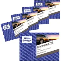 Avery Zweckform 222-5 Fahrtenbuch für PKW, A6 quer, 56 Blatt, 4er Pack + 1 gratis