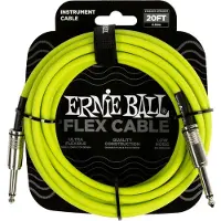 Ernie Ball Flex Instrument Cable Straight/Straight Grün 6 m Gerade Klinke - Gerade Klinke