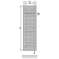 Zehnder Metropolitan Bar Design-Elektroheizkörper ZM1Z1660G700020 MEPE-180-060/GD, 1750 x 600 mm, Telegrey 4, RAL 7047