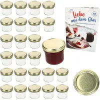 MamboCat 25er Set Sturzglas 125ml Einmachglas TO66 Gold Deckel DiamantZucker-Rezept
