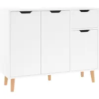 vidaXL Sideboard Hochglanz-Weiß 90x30x72 cm Holzwerkstoff
